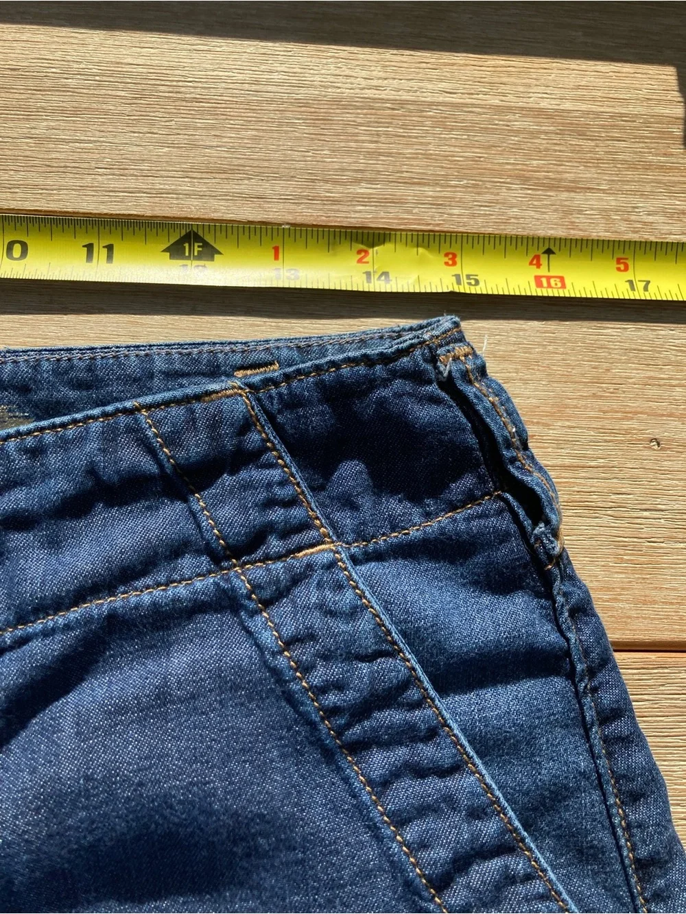 Seven7 Wide Leg Crop Jeans Size 6 Blue Denim High Rise Culotte Pants - Picture 7 of 9